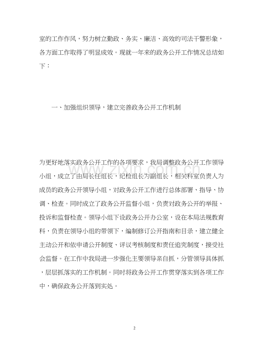 政务公开工作总结及工作计划.docx_第2页