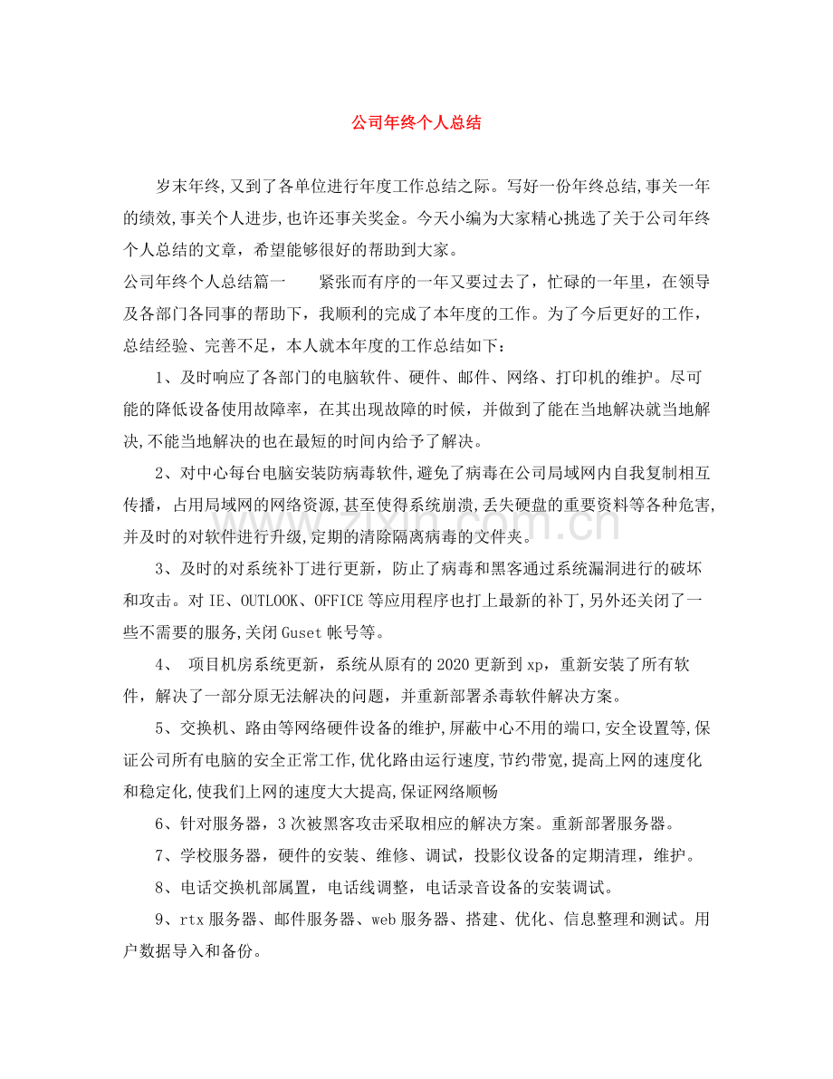 公司年终个人总结.docx_第1页
