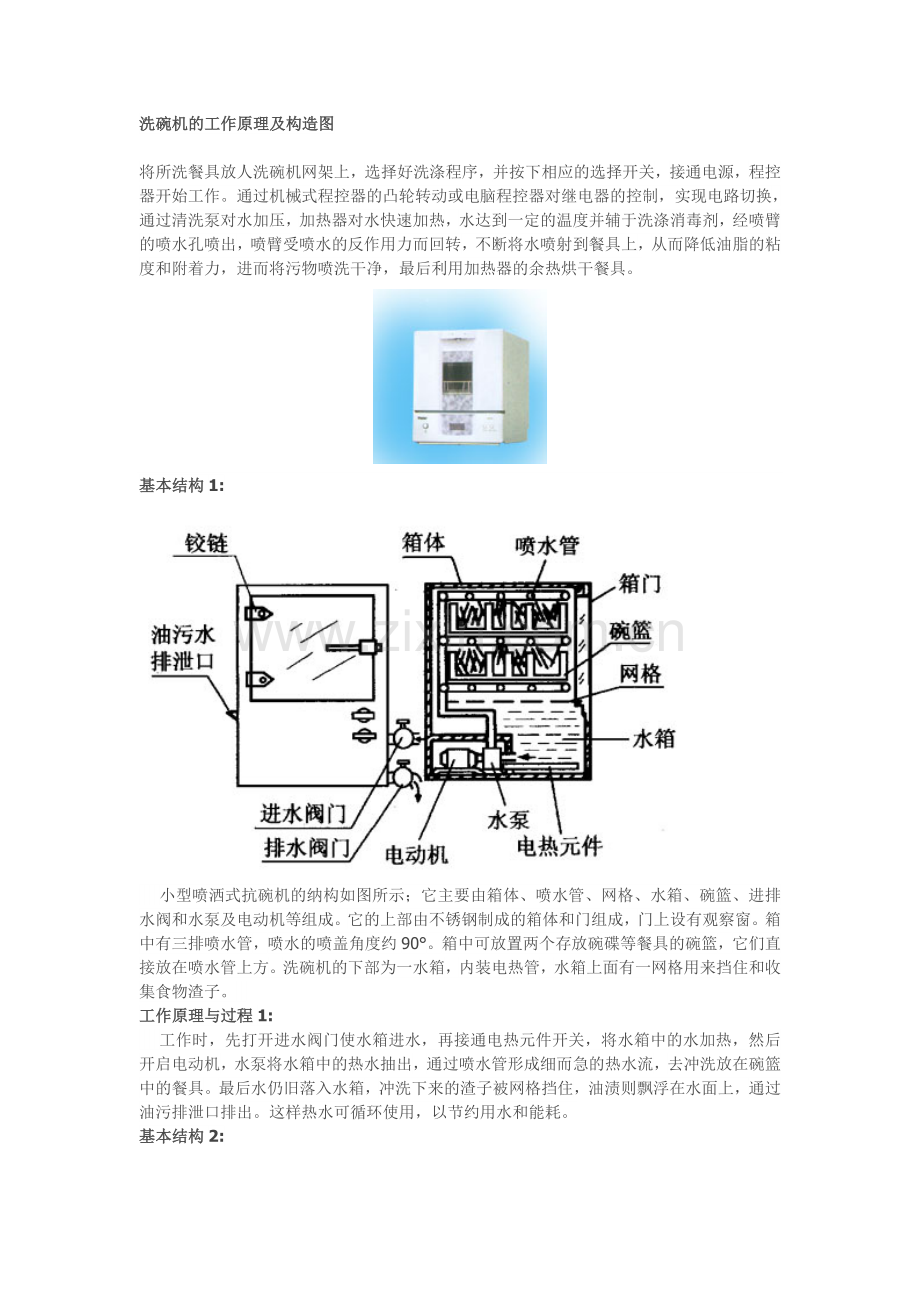 洗碗机工作原理Microsoft Word 文档.doc_第1页