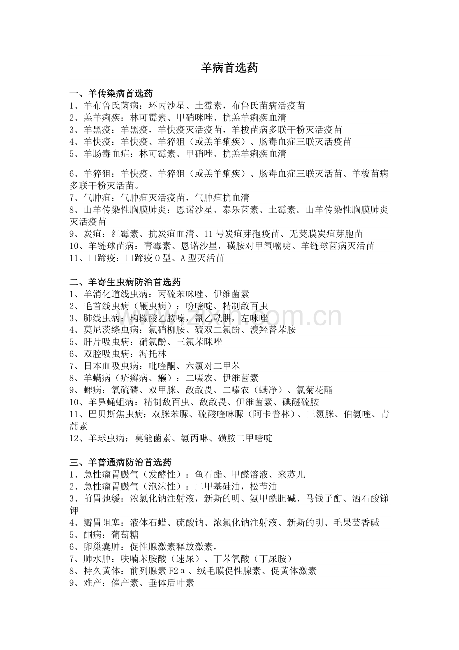 羊病首选药.doc_第1页