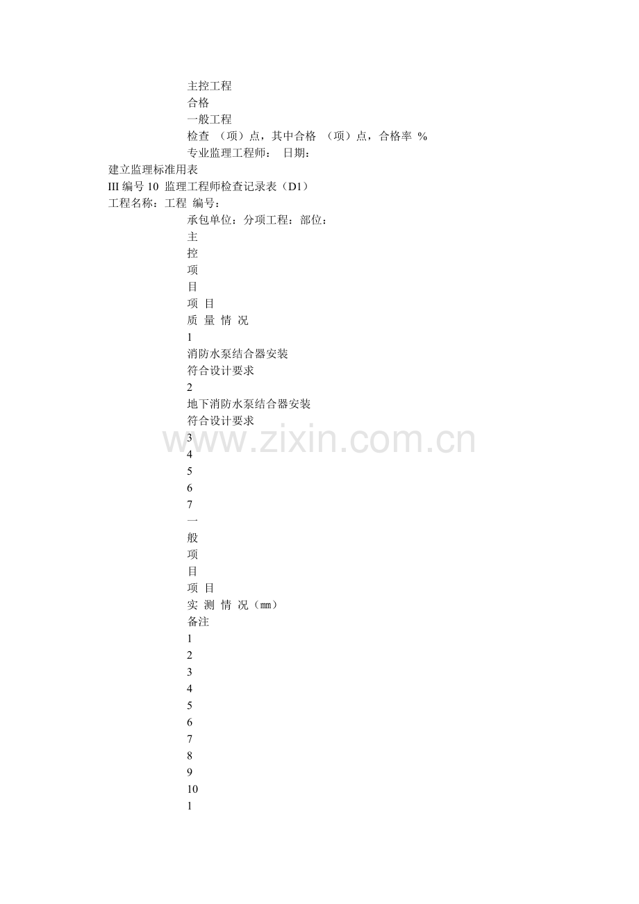 监理工程师检查记录表--消防.doc_第2页