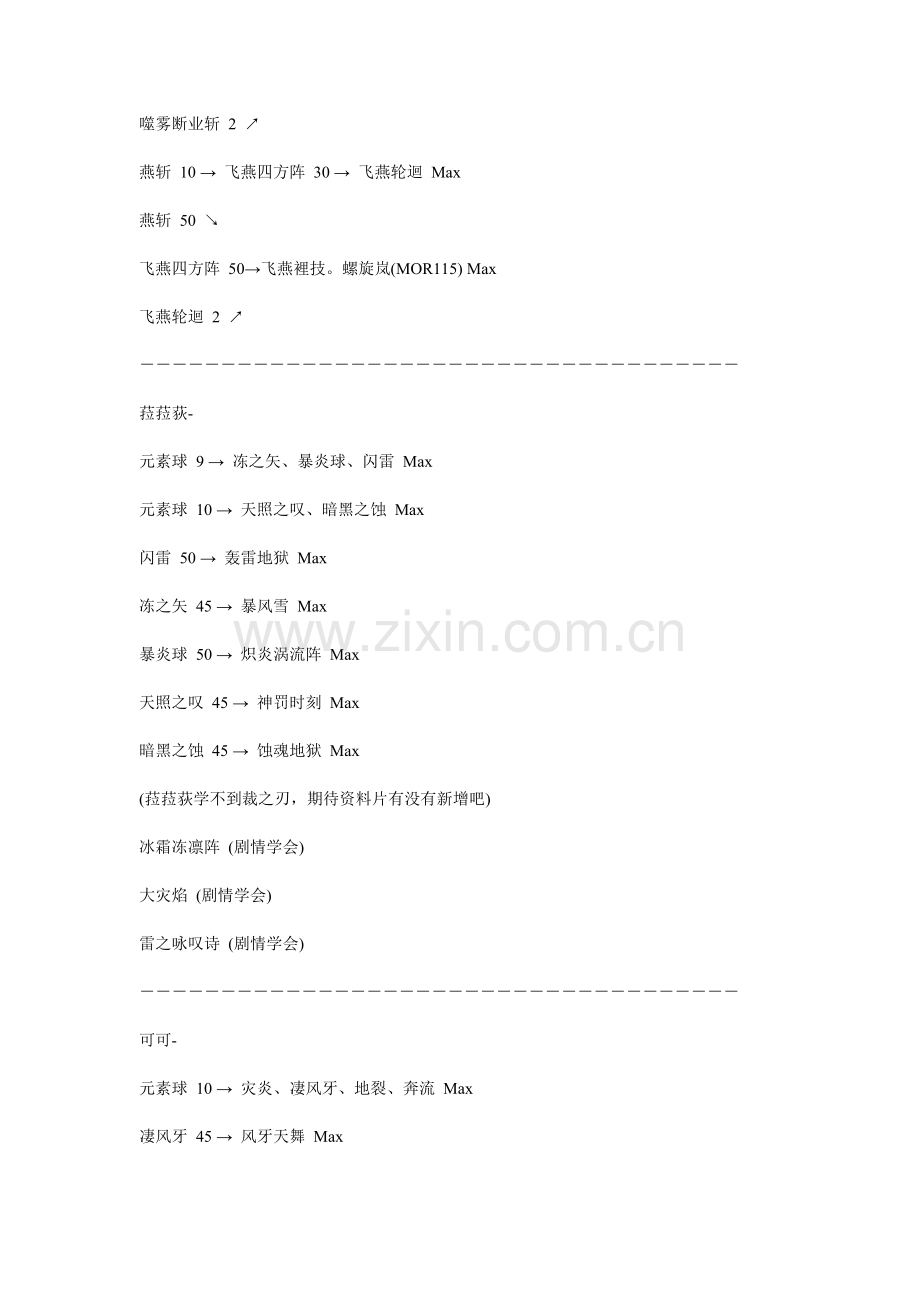 风色幻想6 人物技能表.doc_第2页