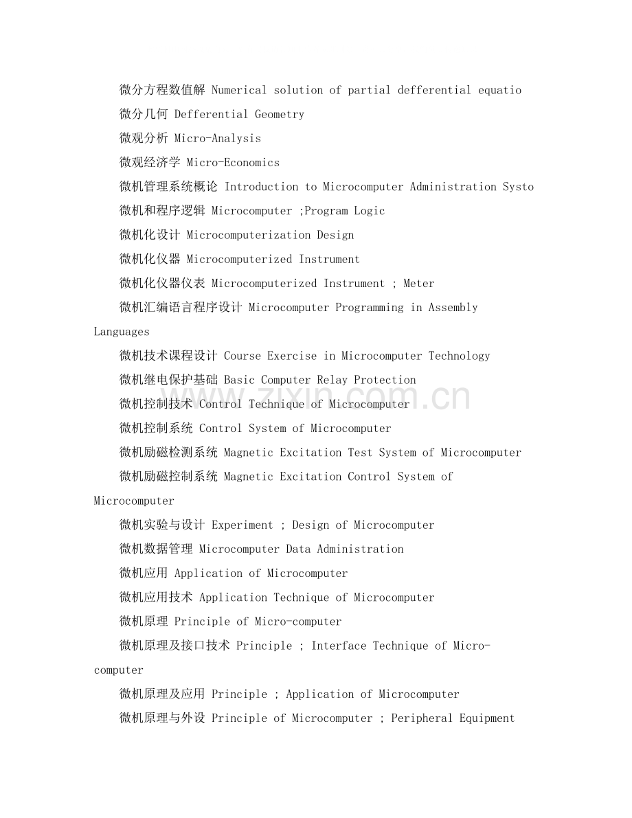 门课程名称翻译大全十七).docx_第2页