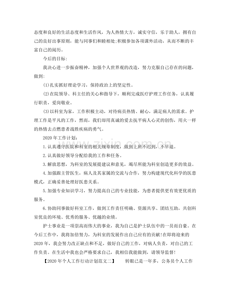 2020年个人工作行动计划.docx_第2页