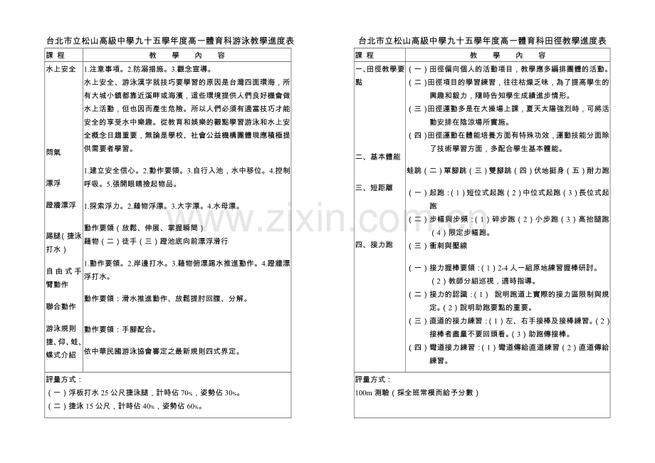 度高一体育科游泳教学.doc_第1页