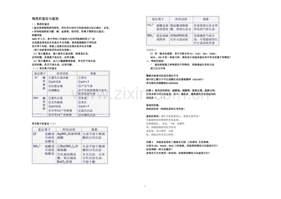 物质的鉴定与鉴别.doc_第1页