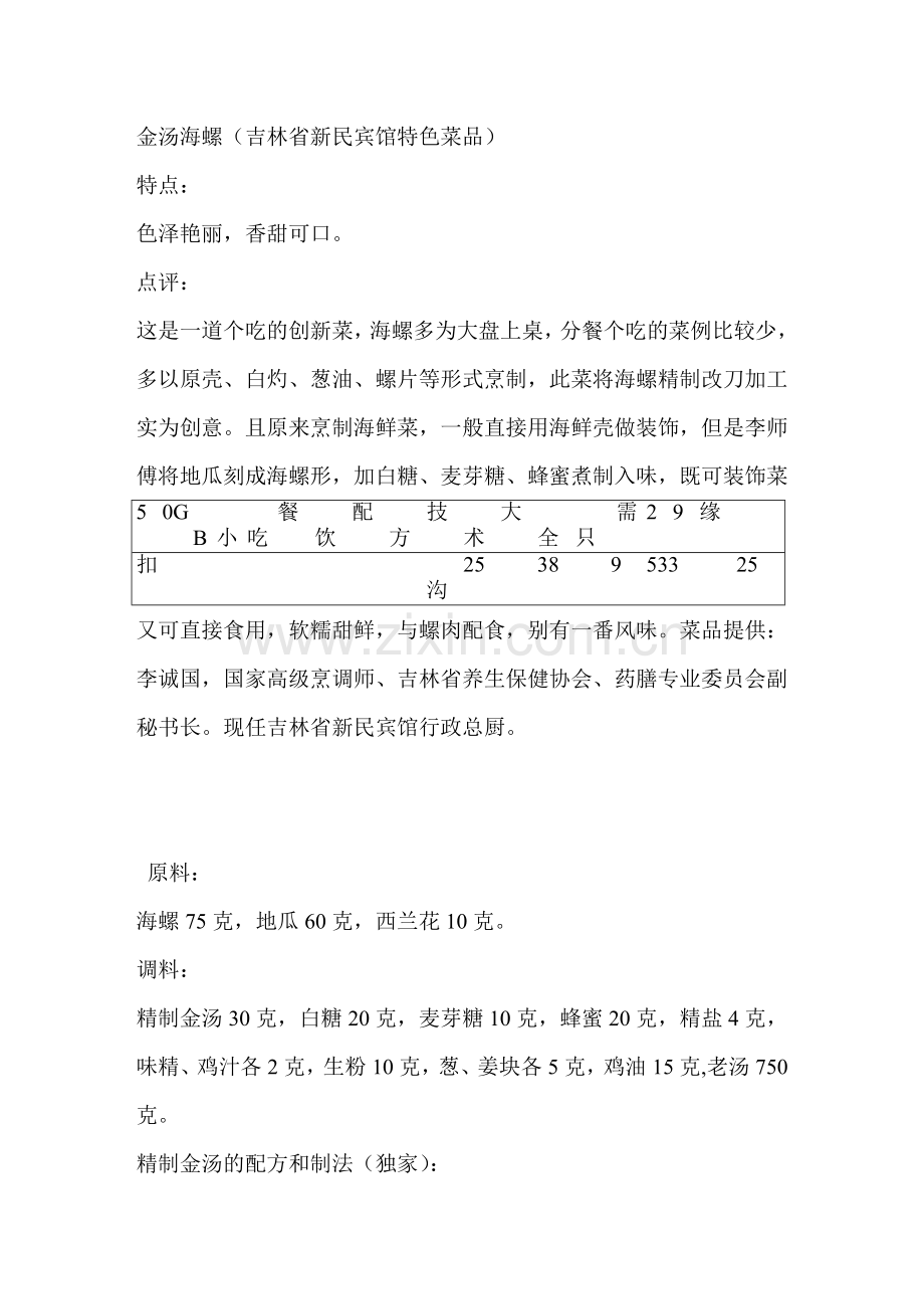 金汤海螺(吉林省新民宾馆特色菜品).doc_第1页