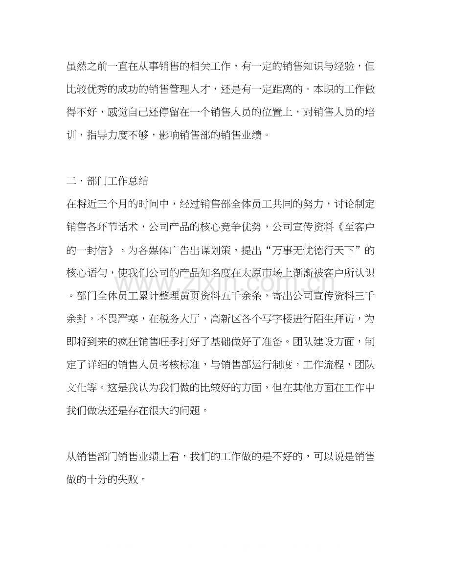 销售经理年度工作总结与工作计划多篇).docx_第2页