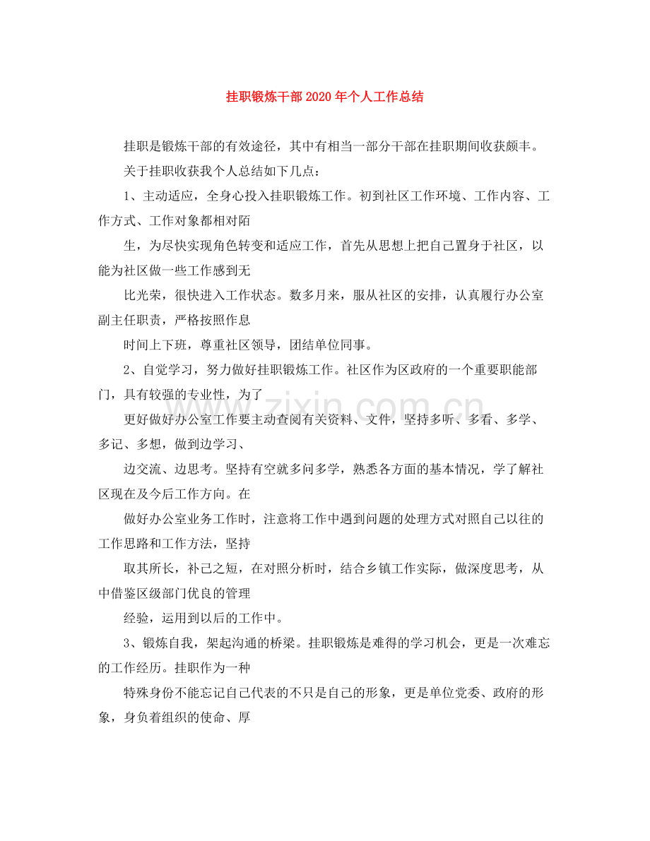 挂职锻炼干部年个人工作总结.docx_第1页