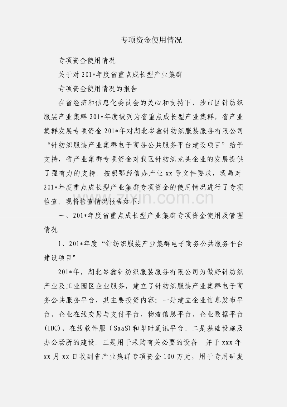 专项资金使用情况.docx_第1页