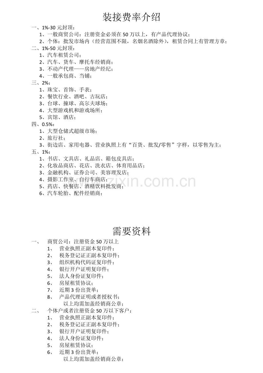 pos机费率介绍及收件总结.doc_第1页