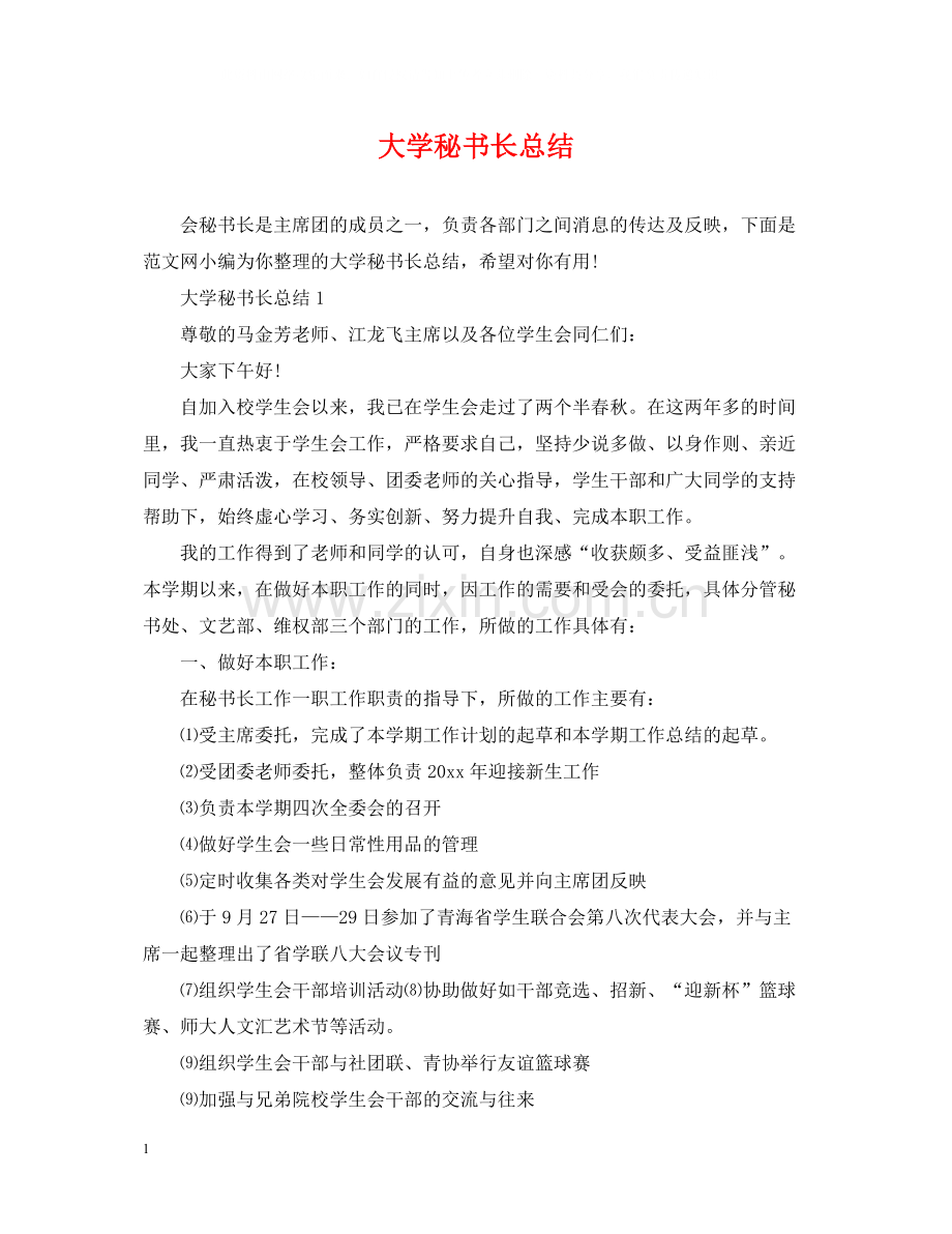 大学秘书长总结.docx_第1页