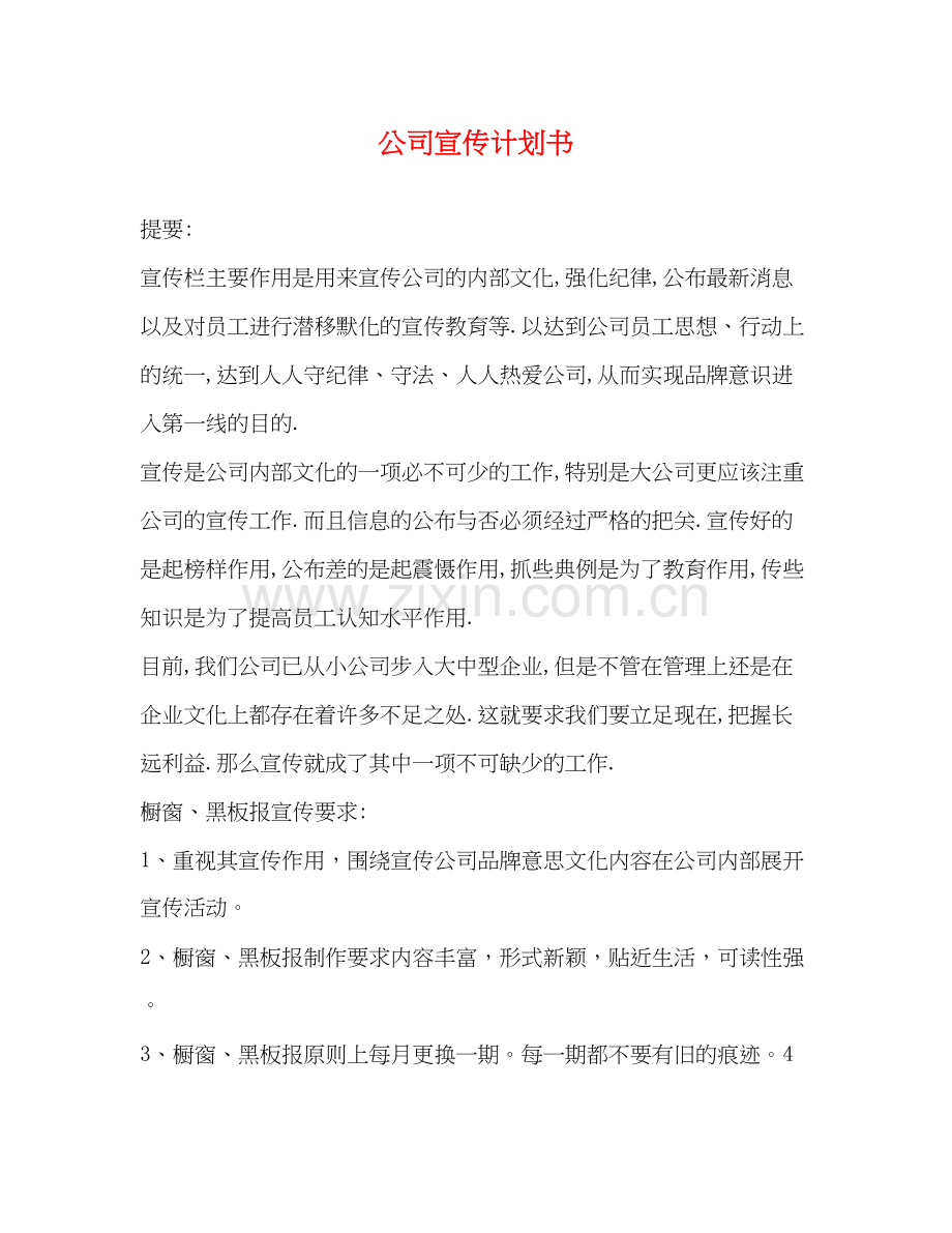 公司宣传计划书.docx_第1页