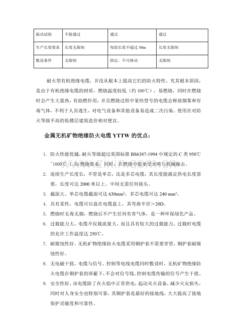 YTTW金属护套无机矿物绝缘防火电缆和BTTZ矿物绝缘电缆比较.doc_第2页