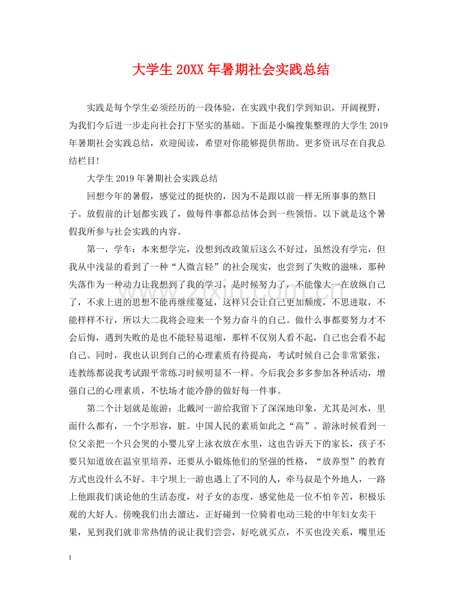 大学生暑期社会实践总结.docx_第1页