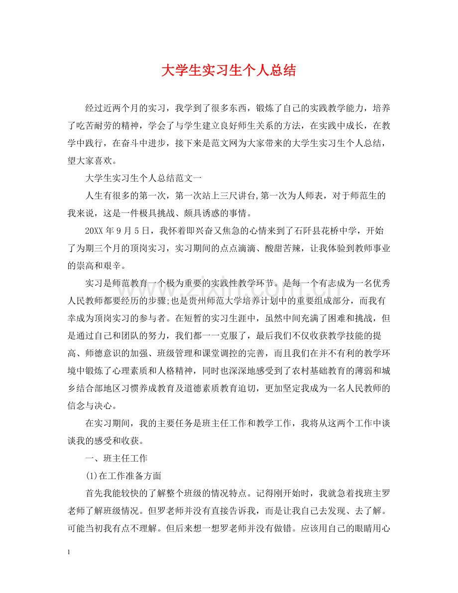 大学生实习生个人总结.docx_第1页