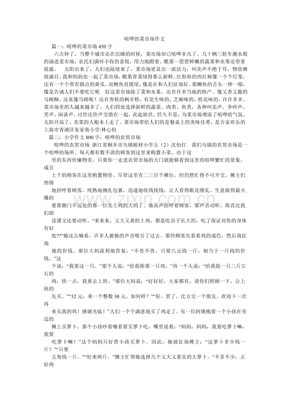 热闹的菜市场作文.doc_第1页