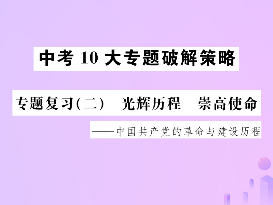 中考历史 中考十大专题破解策略 专题复习(二)光辉历程 崇高使命—中国共产党的革命与建设历程课件.ppt_第1页