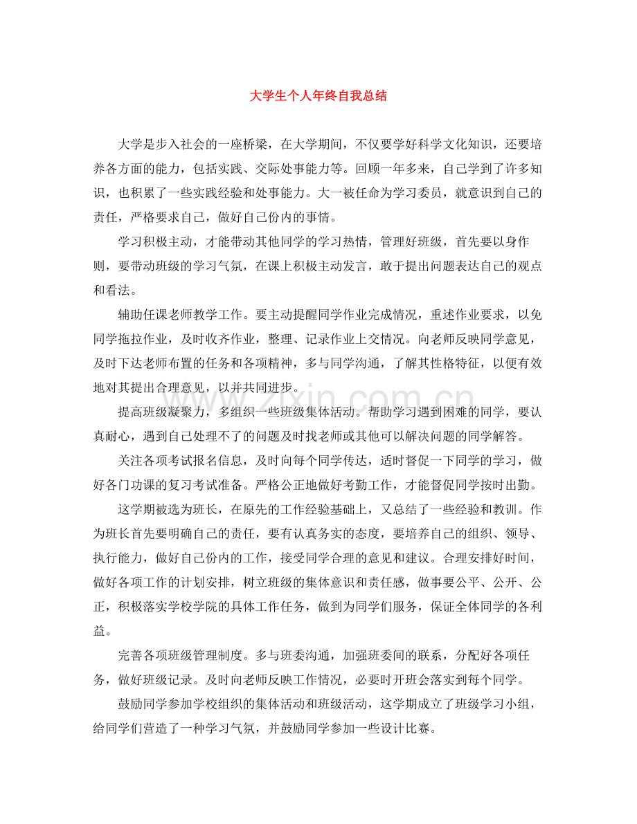 大学生个人年终自我总结.docx_第1页