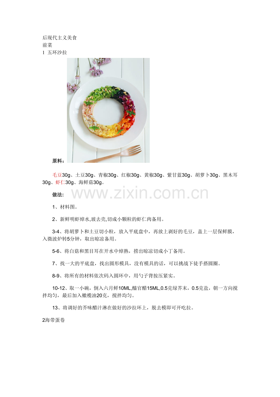 后现代主义美食.doc_第1页