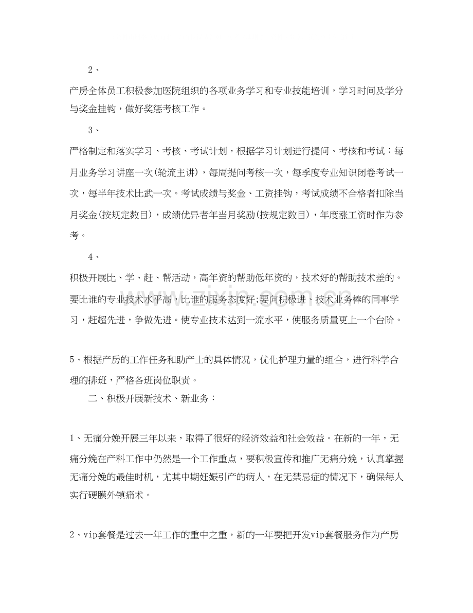 医院产房工作计划.docx_第2页