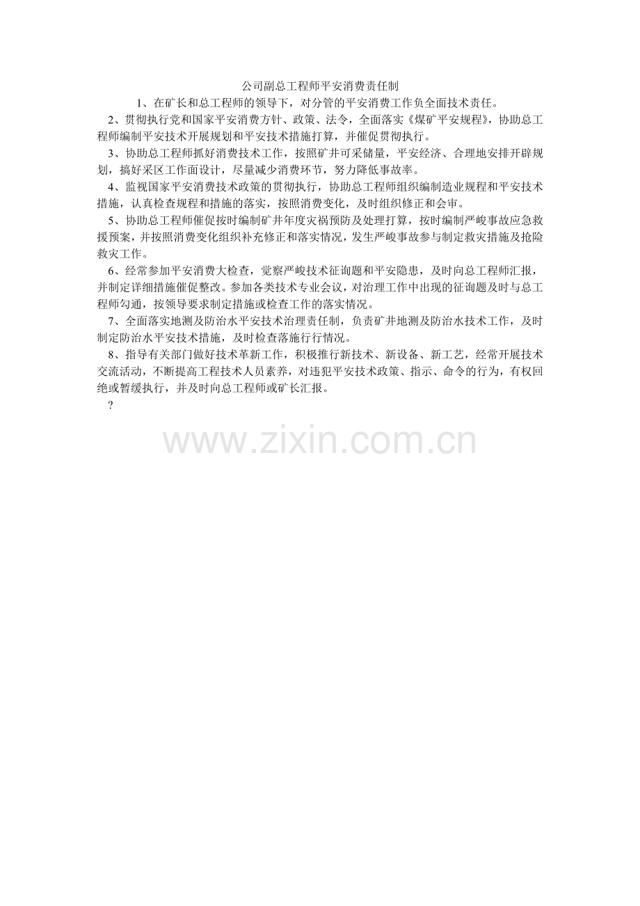 公司副总工程师安全生产责任制.doc_第1页
