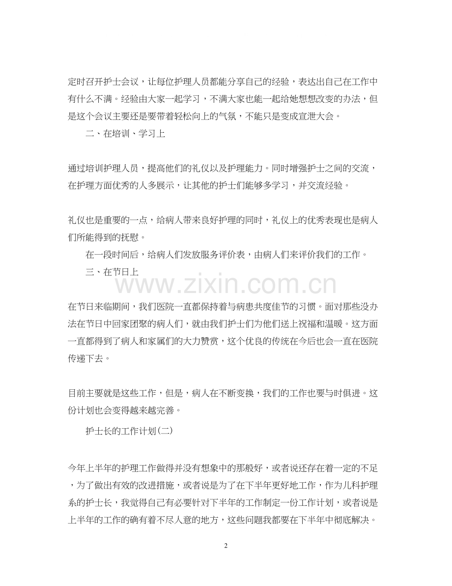 医院护士长的下半年工作计划.docx_第2页