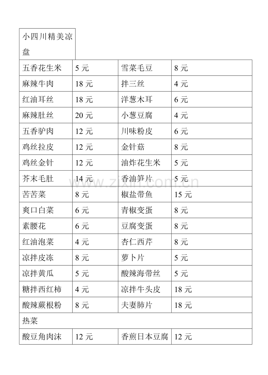 小四川菜单.doc_第1页