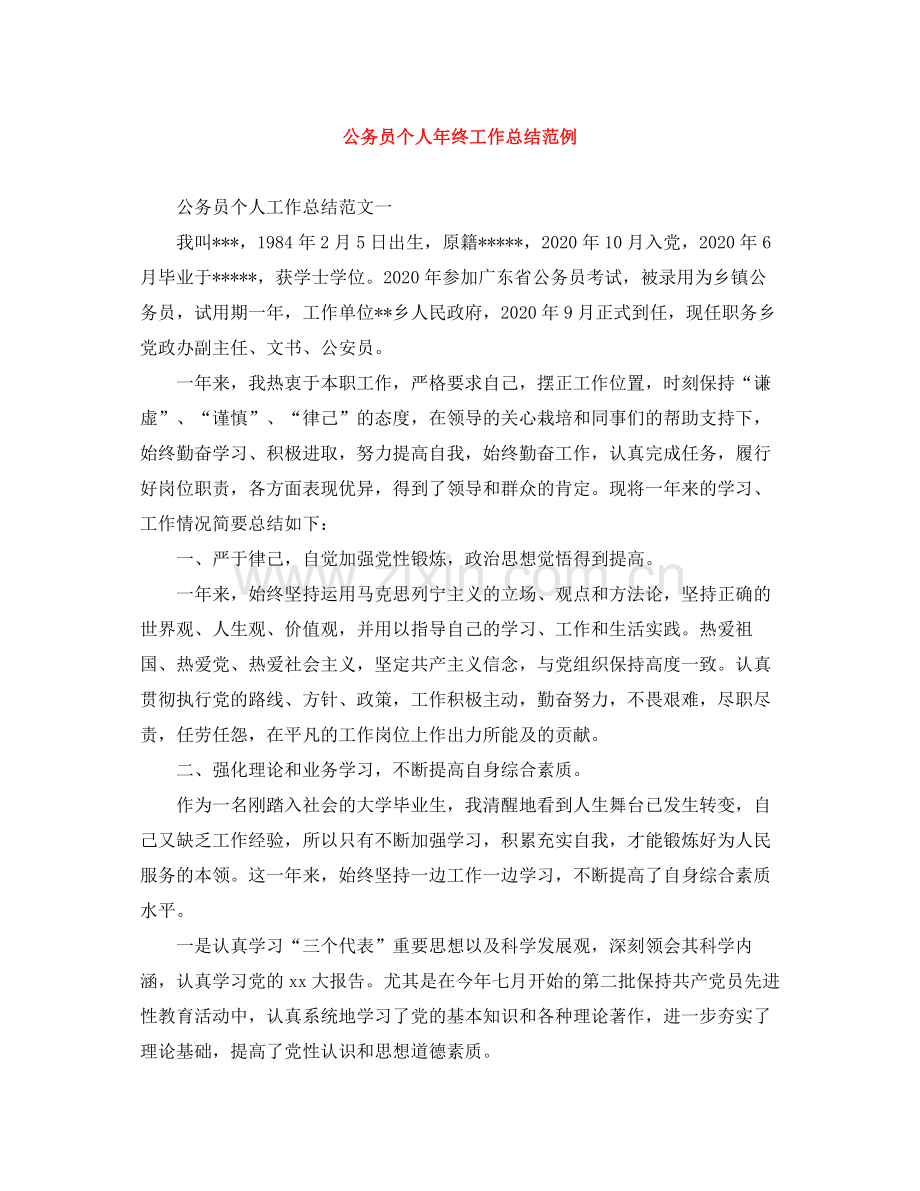 公务员个人年终工作总结范例.docx_第1页