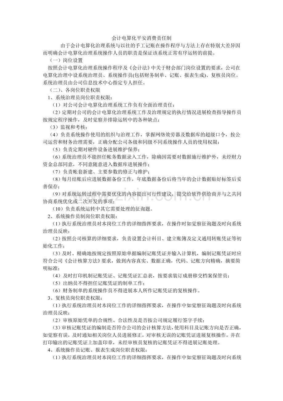会计电算化安全生产责任制.doc_第1页