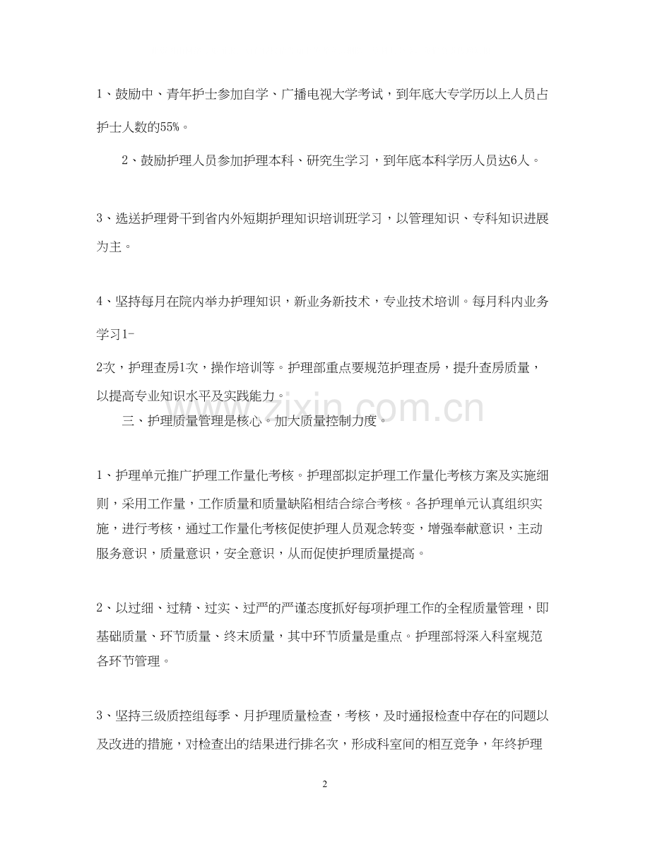 护士长护理工作计划2.docx_第2页