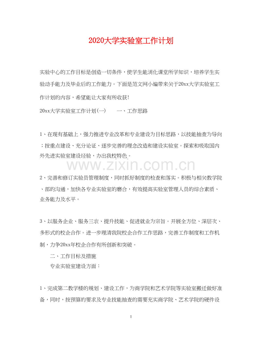 大学实验室工作计划.docx_第1页