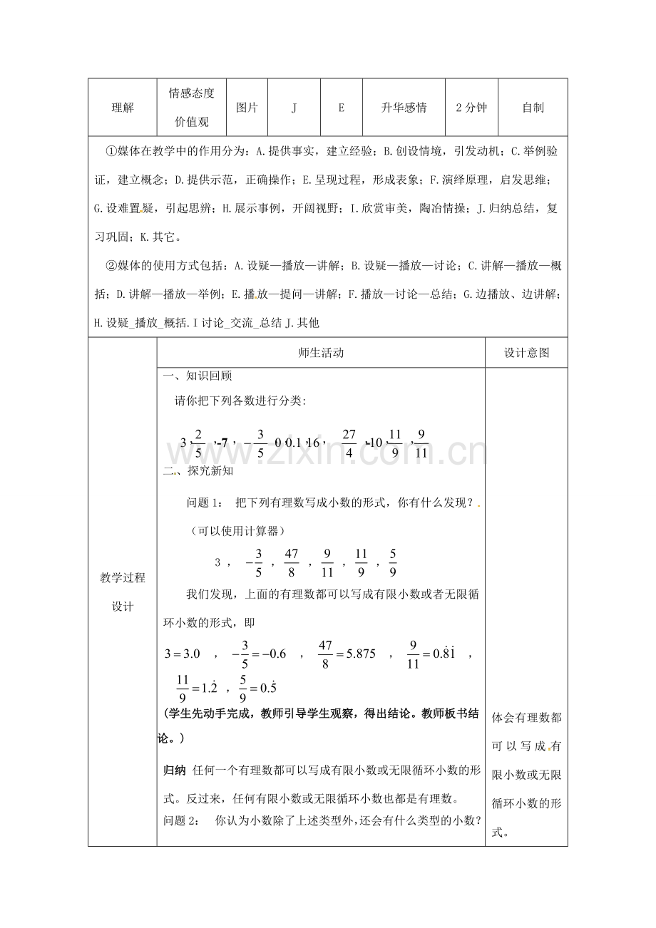 陕西省安康市石泉县池河镇七年级数学下册 6.3 实数（1）教案 （新版）新人教版-（新版）新人教版初中七年级下册数学教案.doc_第2页