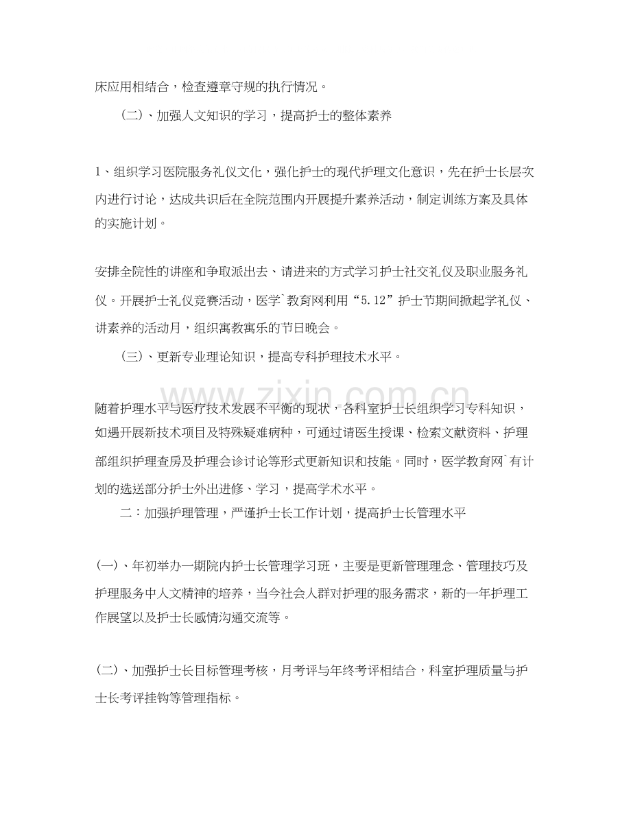 内科护士长个人工作计划.docx_第2页