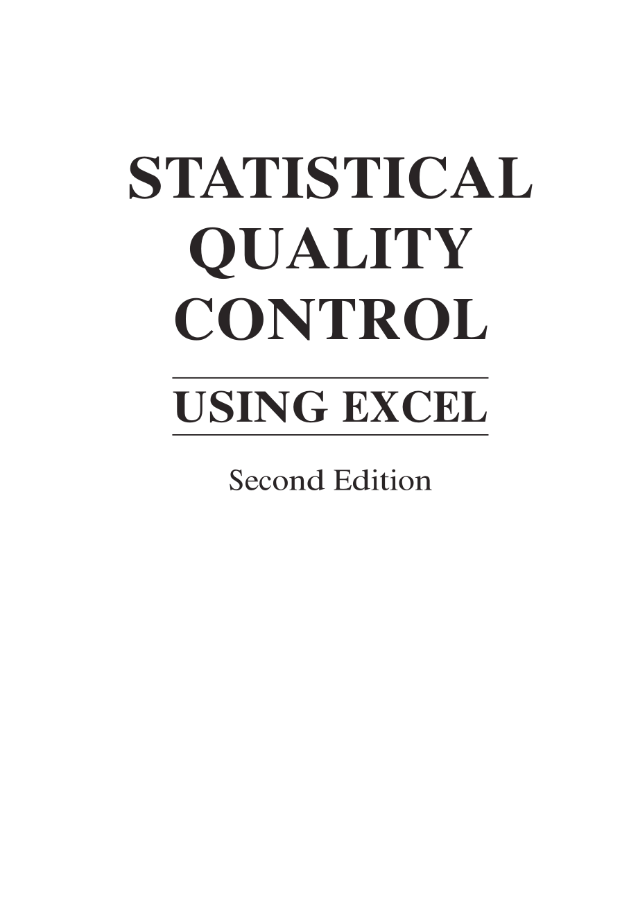应用EXCEL实施质量统计控制 英文版_36页.pdf_第1页