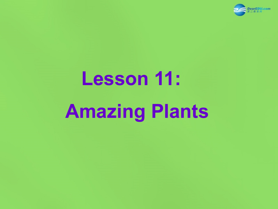 八年级英语下册 Unit 2 lesson 11 Amazing Plants课件 (新版)冀教版 课件.ppt_第1页