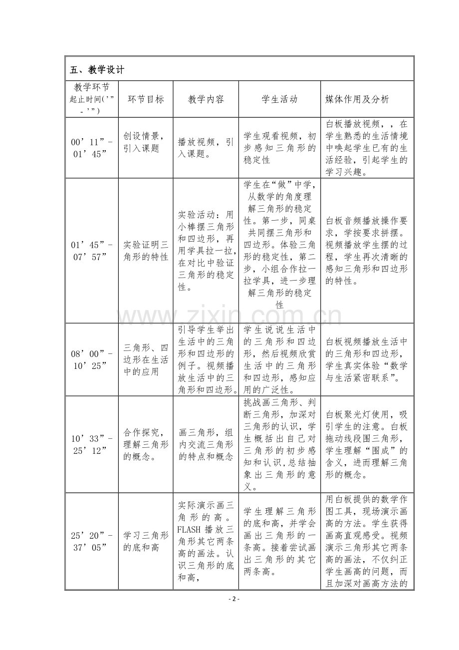人教版数学四年级下册《三角形的特性》.doc_第2页