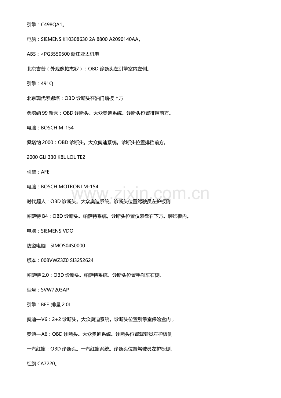 墨武士车况检测OBD各类车型位置大全+_图文并茂.doc_第2页
