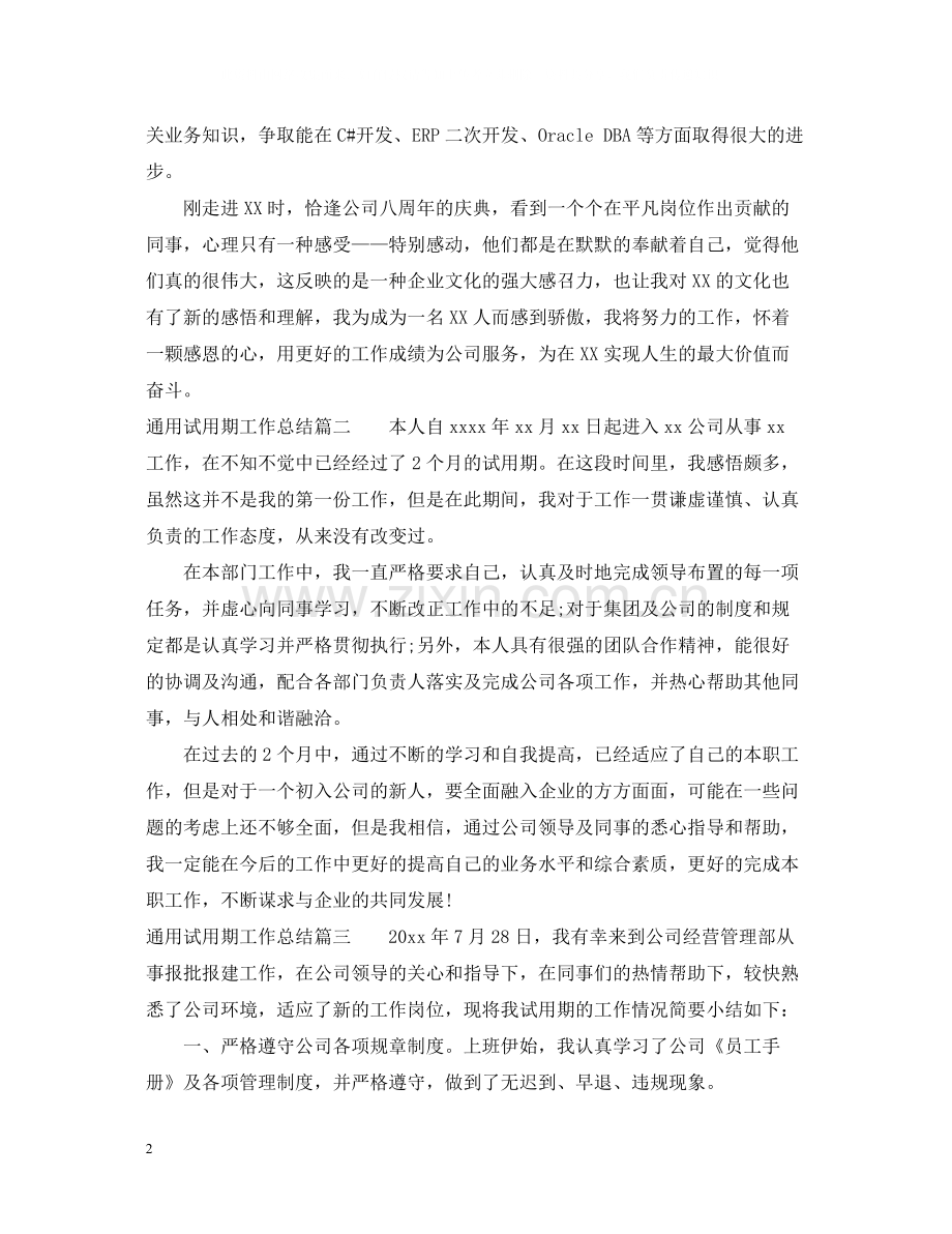 通用试用期工作总结.docx_第2页