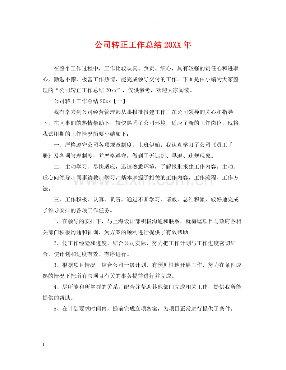 公司转正工作总结2.docx_第1页