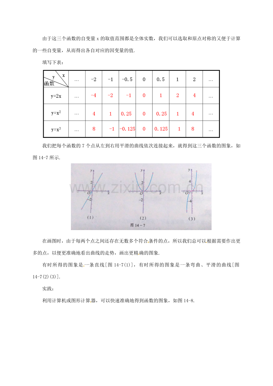 八年级数学下册 14.3.2 函数图象的画法教案 （新版）北京课改版-北京课改版初中八年级下册数学教案.doc_第2页