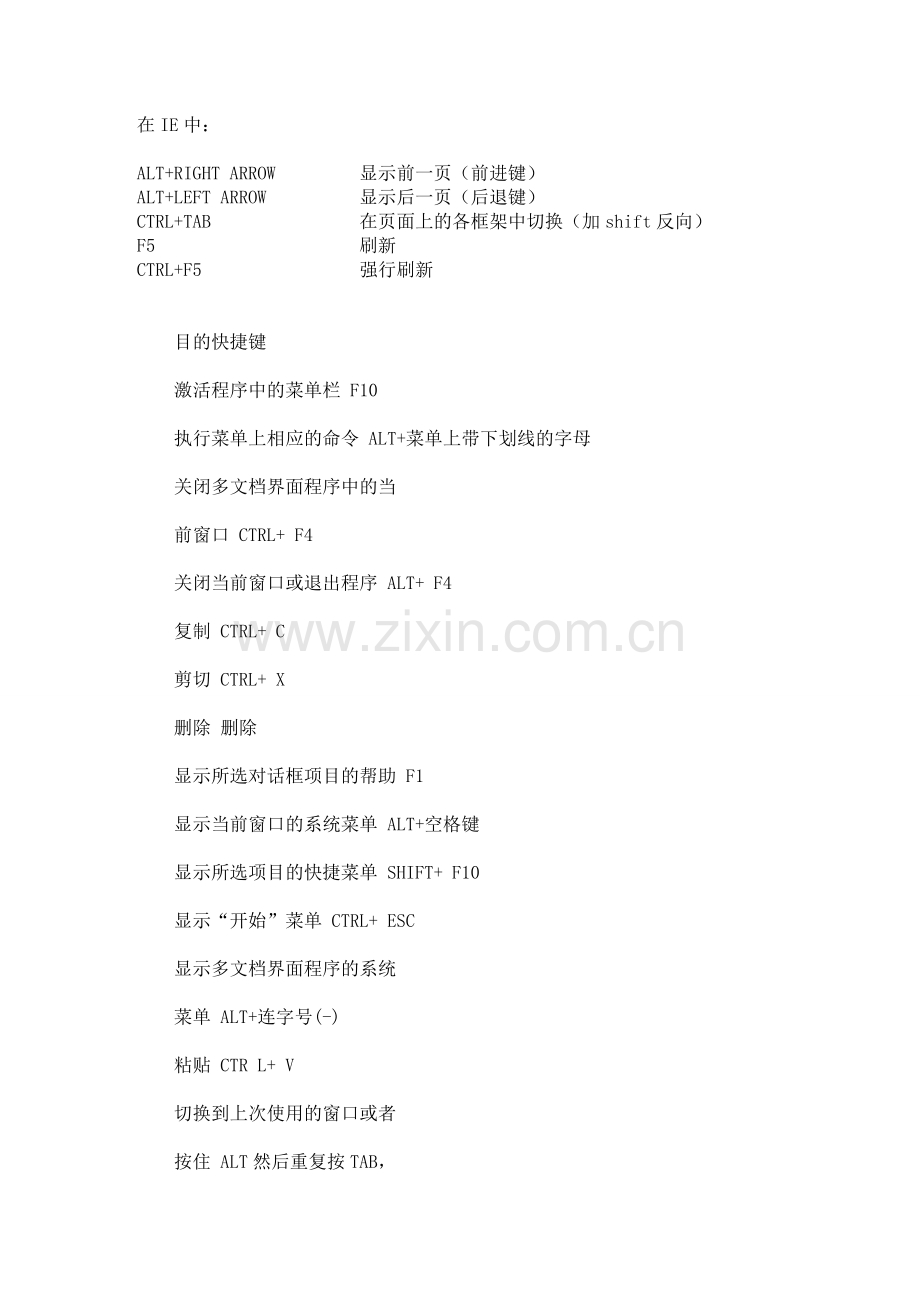 不用鼠标 键盘功能键大全!.doc_第2页