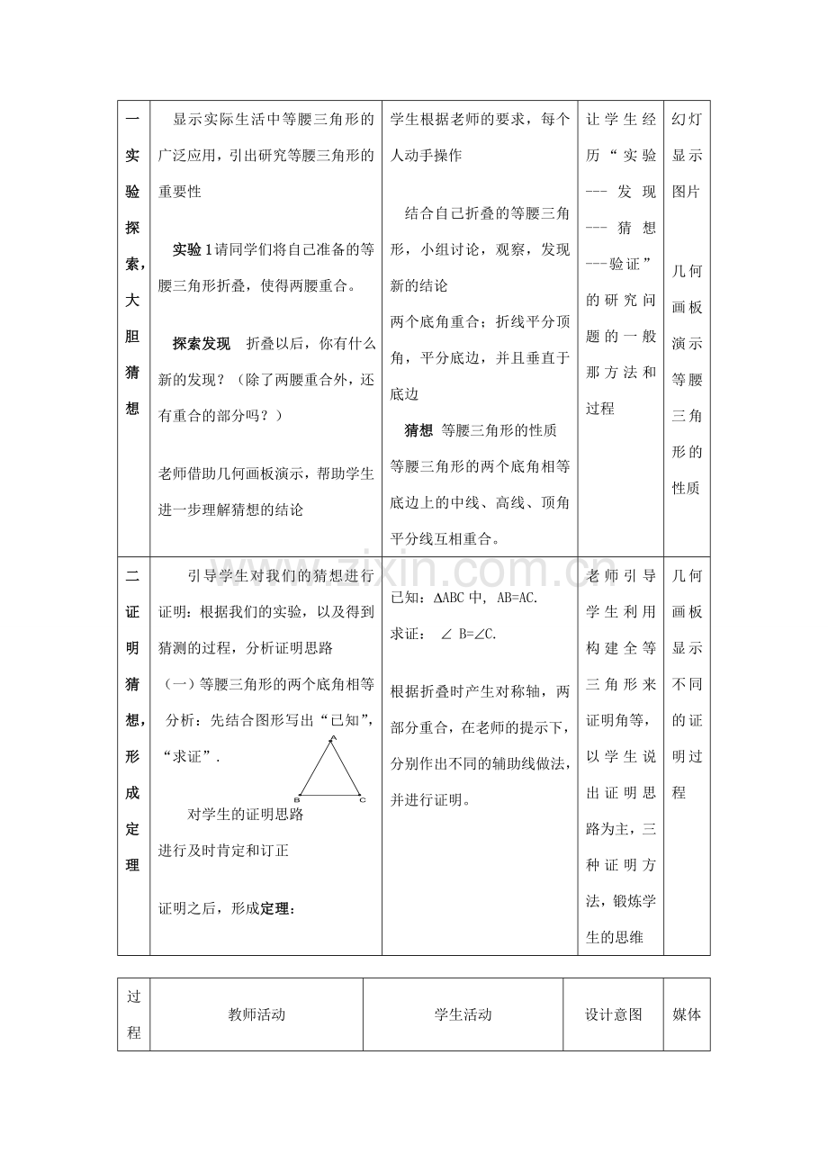 八年级数学上册 等腰三角形教案 沪科版.doc_第2页