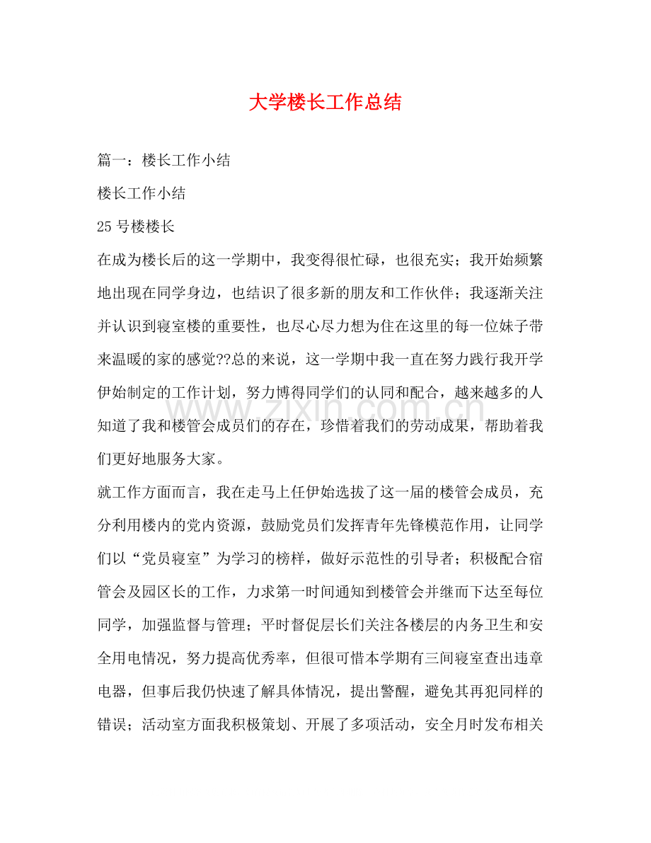大学楼长工作总结2.docx_第1页