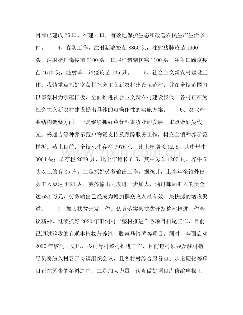 乡镇半年工作总结2).docx_第2页