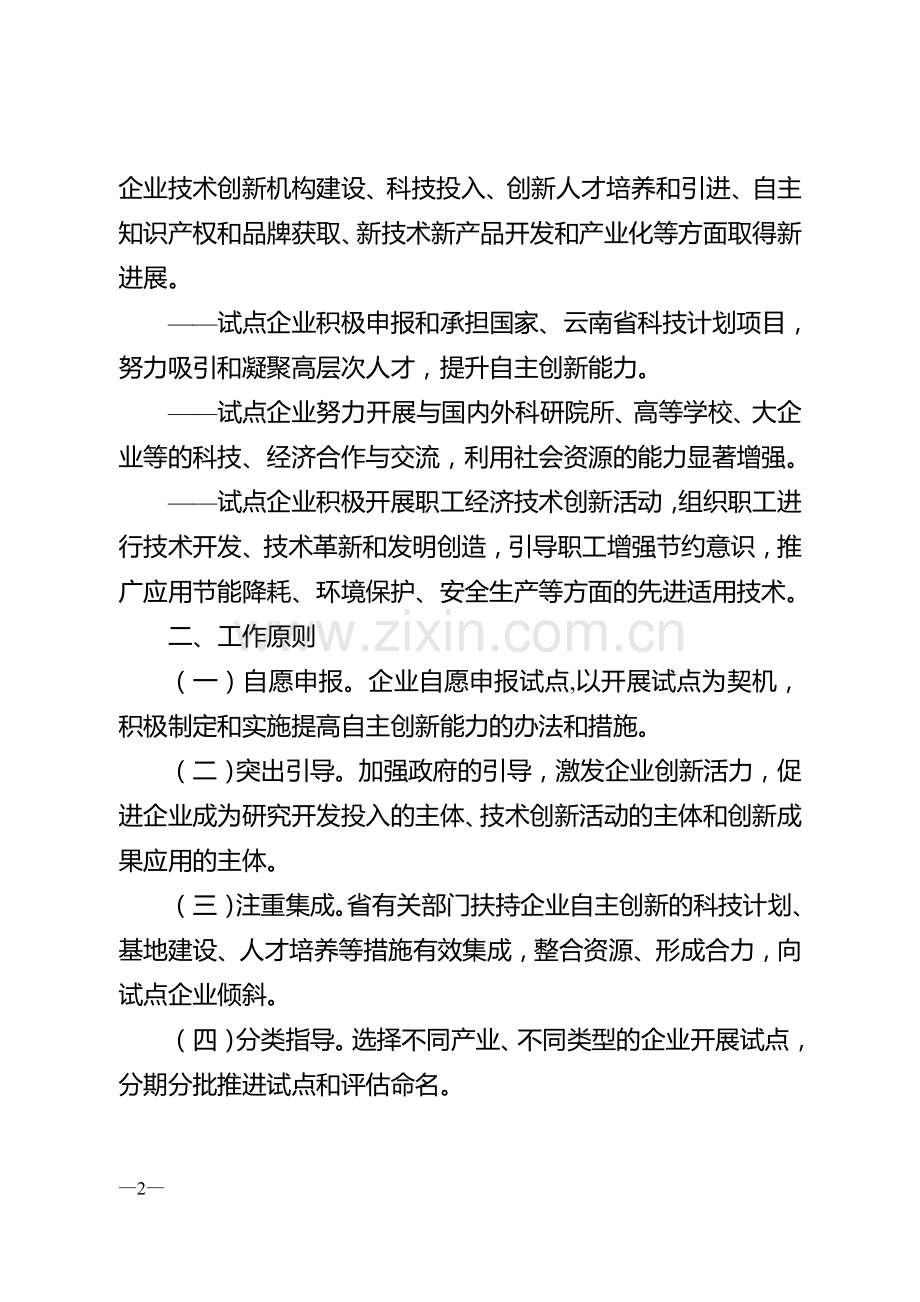 云南省创新型企业试点工作方案.doc_第2页