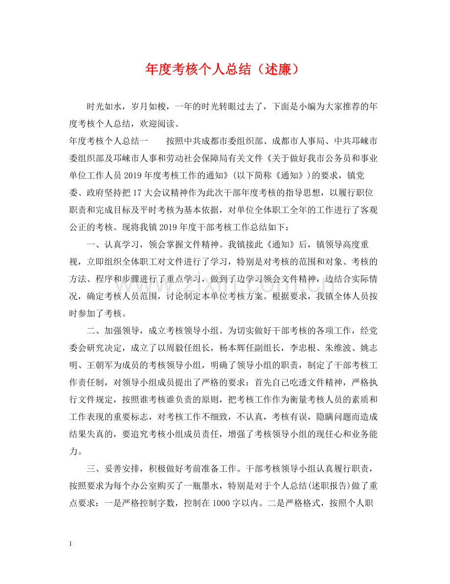 2020年度考核个人总结（述廉）.docx_第1页