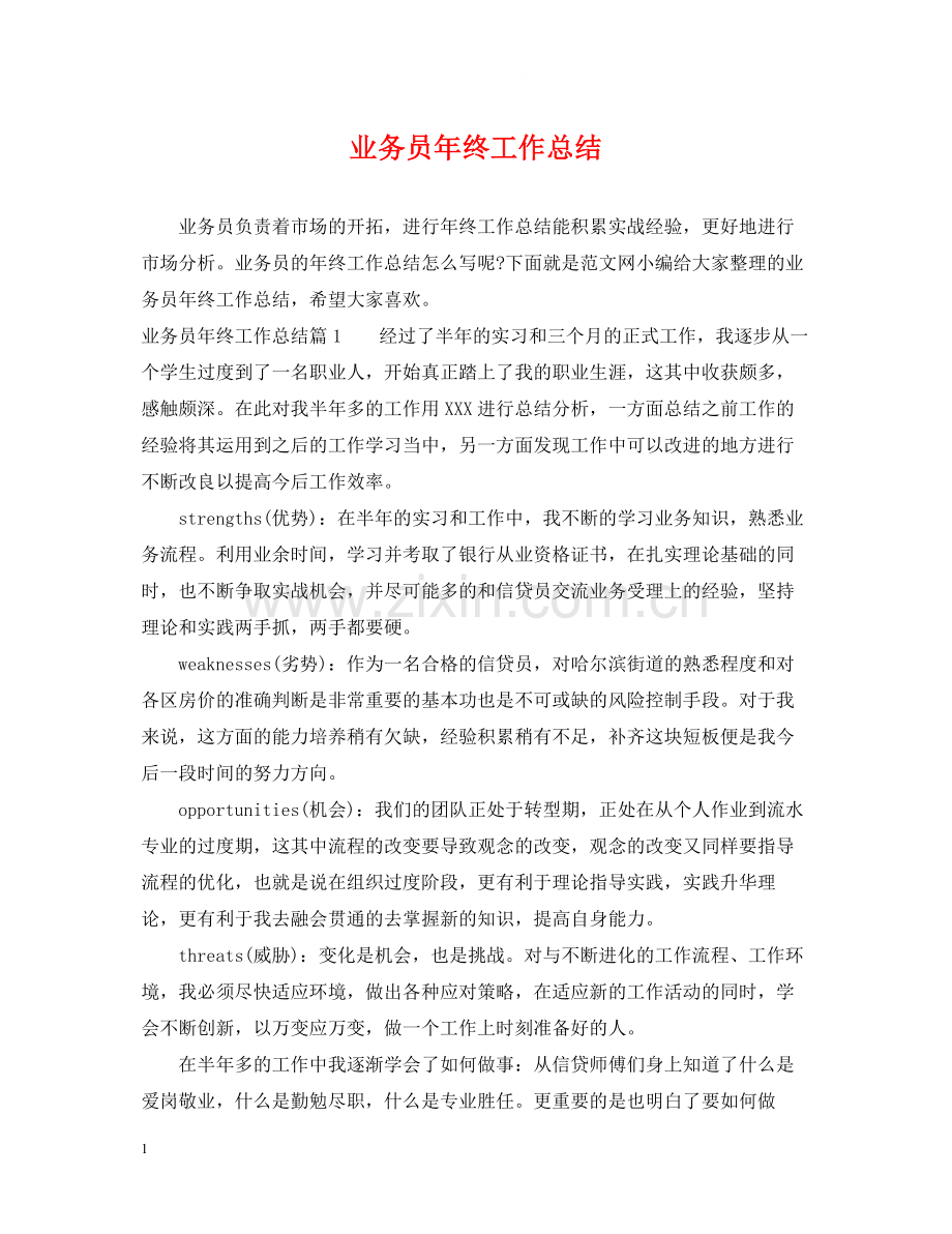 业务员年终工作总结22.docx_第1页