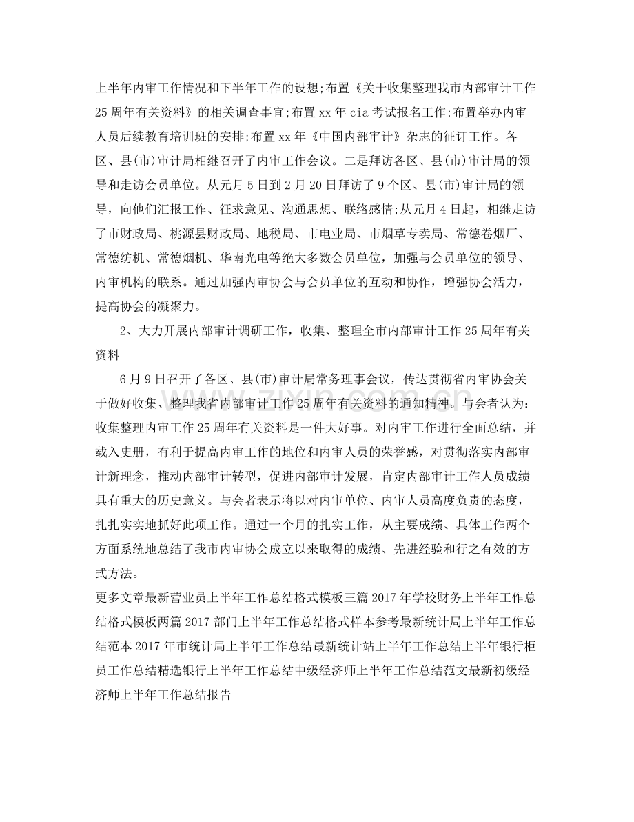 上半年审计师工作总结例文 .docx_第2页