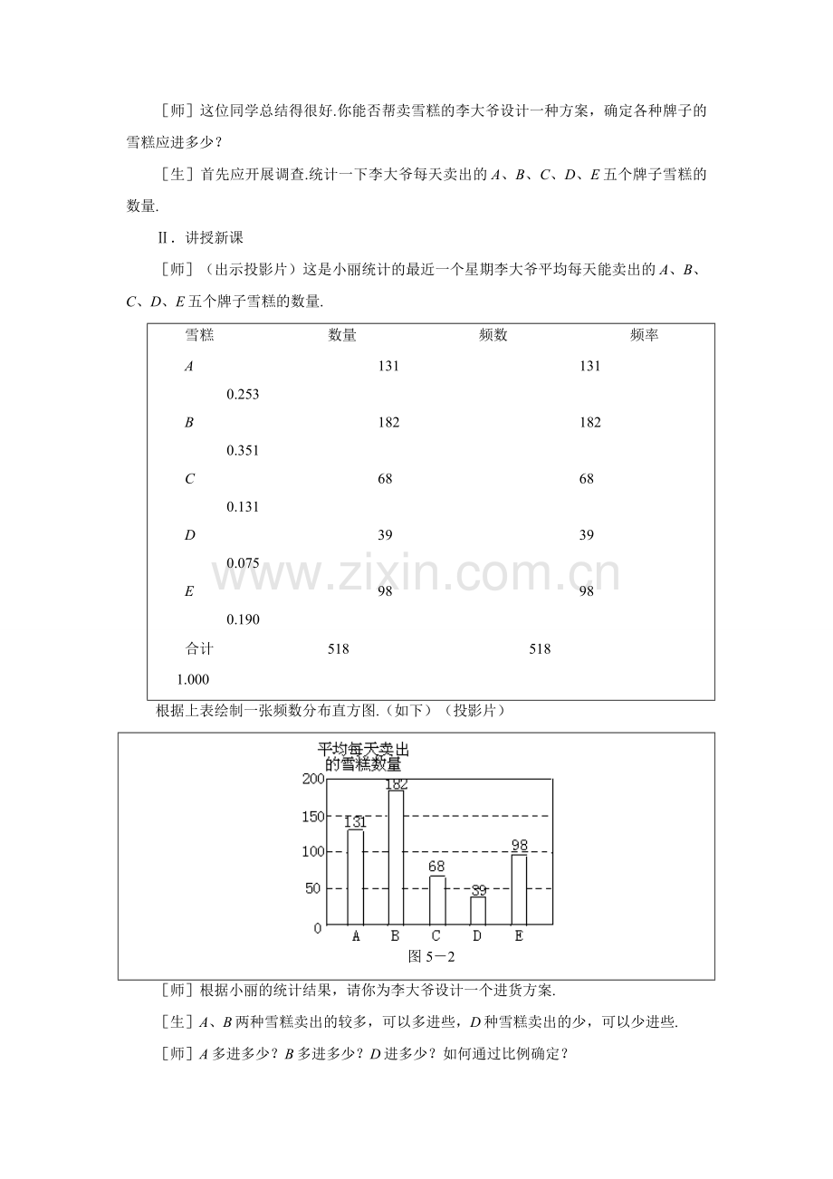 初二数学 示范教案 频数与频率(二)鲁教版.doc_第2页